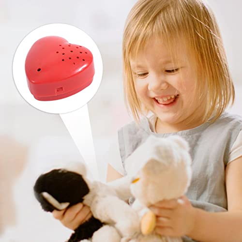 Heart Voice Box, Heart Shaped Voice Recorder for Stuffed Animals, Mini Recorder for Plush Toys with Programmable Sound Button for 30 Seconds Recording