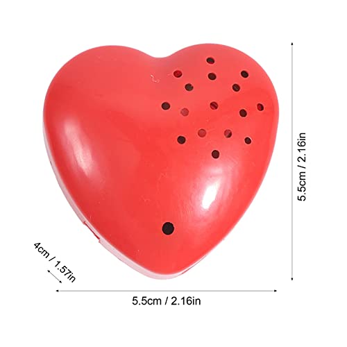 Heart Voice Box, Heart Shaped Voice Recorder for Stuffed Animals, Mini Recorder for Plush Toys with Programmable Sound Button for 30 Seconds Recording