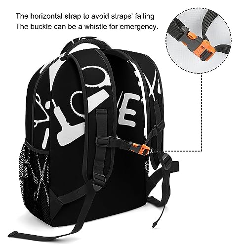 Hairdresser Hairstylist Love Barber Tool Backpacks Cute Shoulder Bag Laptop Bags Work Travel Causal Daypack Gift