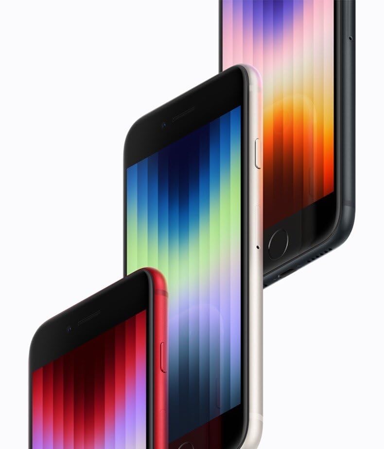 Original Apple iPhone SE 2022 SE3 A15 Bionic Chip 4G RAM 64GB/128GB/256GB ROM 4.7" 12MP Camera Fingerprint Unlocked Phone Simple Set/White / 128G|4GB