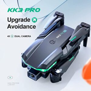 Mini Drone with Camera for Adults 4k Dual Hd Camera Fpv Drone with 3-way Obstacle Aviodance Altitude Hold One Key Return Rc Drone for Kids 8-12 Rc Plane Flying Toys Birthday Gifts for Boys Men