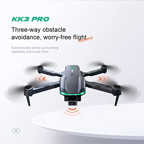 Mini Drone with Camera for Adults 4k Dual Hd Camera Fpv Drone with 3-way Obstacle Aviodance Altitude Hold One Key Return Rc Drone for Kids 8-12 Rc Plane Flying Toys Birthday Gifts for Boys Men