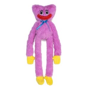 poppy playtime huggy wuggy plush doll - collectible toy for all ages (19" smiling kissy miss)