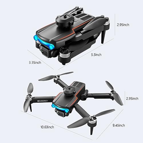 Rc Mini Drone with Camera for Adults 4K Dual Hd Camera Fpv Drone with Altitude Hold Headless Mode Foldable Drone for Kids 8-12 Rc Plane Flying Toys Personalized Birthday Gifts for Beginners