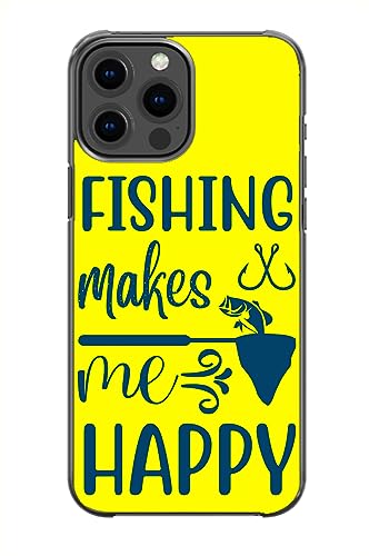 Fishing Makes Me Happy Sarcastic Funny Fishing Lover Pattern Art Design Anti-Fall and Shockproof Gift iPhone case (iPhone 5/5s/5se)