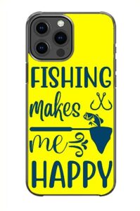 fishing makes me happy sarcastic funny fishing lover pattern art design anti-fall and shockproof gift iphone case (iphone 5/5s/5se)