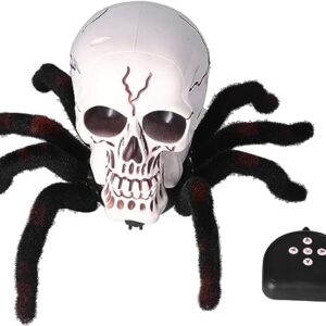 2023 New Skull Tarantula Toy, Remote Control Spider, Spooky RC Spider Prank Toy with Light Up Eyes, High Simulation Fake Spider, Great Hallowee Toy for Kids