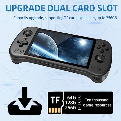 HMNY Handheld Game Console with 30000 Classical Games, 5.5 Inch HD Screen, HDMI Interface, Support Various Emulators (16G+128G)