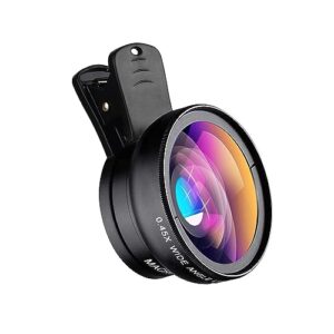 phone lens kit 0.45x super wide angle & 12.5x macro micro lens hd camera lentes fit for iphone 6s 7 xiaomi more cellphones