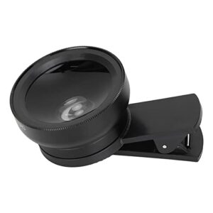 phone lens, 2 in 1 universal cellphone lens hd professional universal clip 0.45x wide angle 12.5x macro lens for 13, 12, 11, xs, xr,8 7 6s plus (black)