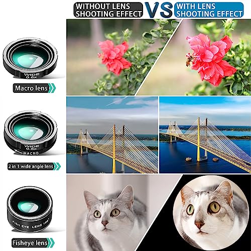 High Power 28x HD Phone Telephoto Lens Cell Phone Camera Lens Kit 198 Degree Ultra Wide Angle Fisheye Lens