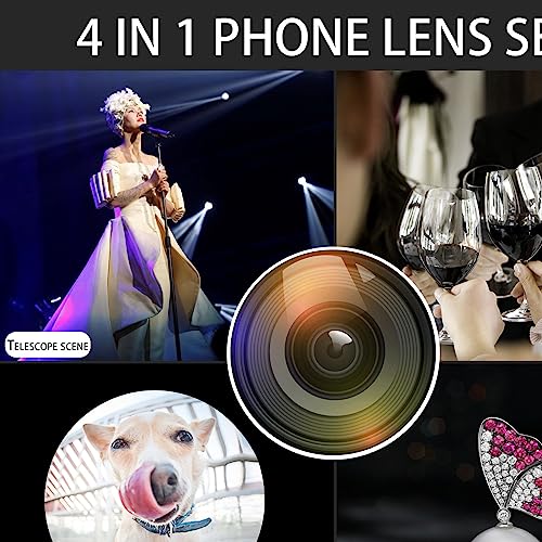 High Power 28x HD Phone Telephoto Lens Cell Phone Camera Lens Kit 198 Degree Ultra Wide Angle Fisheye Lens
