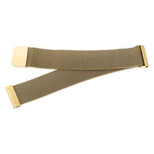 EVGATSAUTO Smart Watch Wristband, Smart Watch Strap Replacement Strong Magnet 18mm Easy to Install Fashionable (Gold)