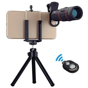 WUDILU 18X Monocular Zoom Optical Cell Phone Lens Universal for Smartphones Clip Telephoto Camera Lens