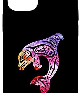 iPhone 13 White Salmon WA Native American Orca Killer Whale Case