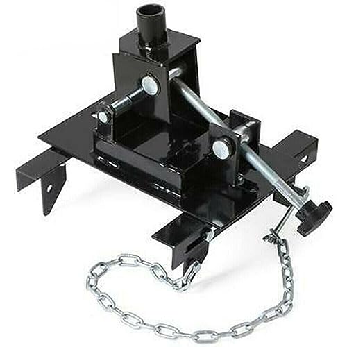 SOLRIMANA 1/2 Ton Universal Transmission Jack Adapter,1100lbs Capacity Transmission Repair Tool Double Safety Chains Fit for Passenger Car and Light Duty Truck Transmissions