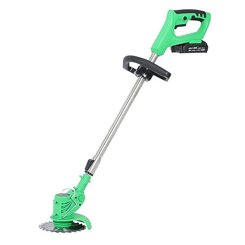 Lawn Mower, Power Electric Rechargeable Weeder with Hand Push 600W Adjustable Length 90-120CM Rotatable Machine Head for Home Small Garden