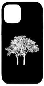 iphone 13 white tree forest camping gardener nature lovers case
