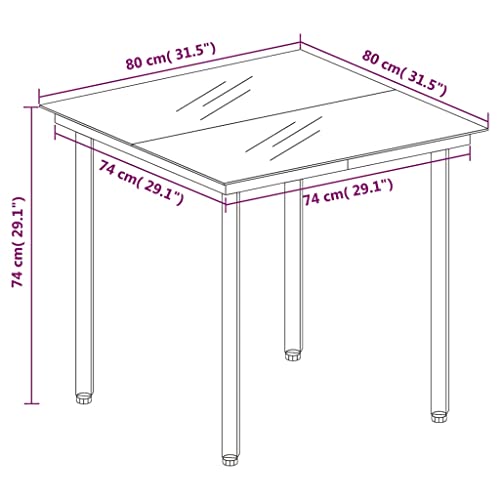 WHOPBXGAD 3 Piece Patio Dining Set Lawn Furniture,Patio Furniture Sets,Patio furnitureSui for patios, Gardens, lawns, Balconies, Poolside,Dark Gray