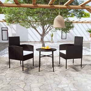 whopbxgad 3 piece patio dining set rattan chair,gardens patio furniture,oak patio furniture set,sui for gardens, lawns, terraces, poolsides, patios,poly rattan black