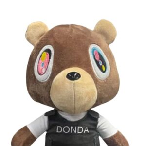 9.8 Inch Kanye Wetter Teddy Bear Plush Toys, Soft Cuddly Kanye Wets Teddy Bear Stuffed Animal Plush Doll, Plush Bear Figure Pillow Toys Gifts for Kids and Home Decoration