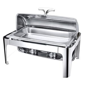 Chafing Dish Electric Food Warmer Chafer Chafing Dish Commercial Rectangular Buffet Servers and Warmers - Keep Food Being Fresh and Delicious - 9L (A)