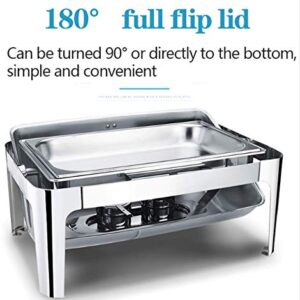 Chafing Dish Electric Food Warmer Chafer Chafing Dish Commercial Rectangular Buffet Servers and Warmers - Keep Food Being Fresh and Delicious - 9L (A)