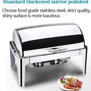 Chafing Dish Electric Food Warmer Chafer Chafing Dish Commercial Rectangular Buffet Servers and Warmers - Keep Food Being Fresh and Delicious - 9L (A)