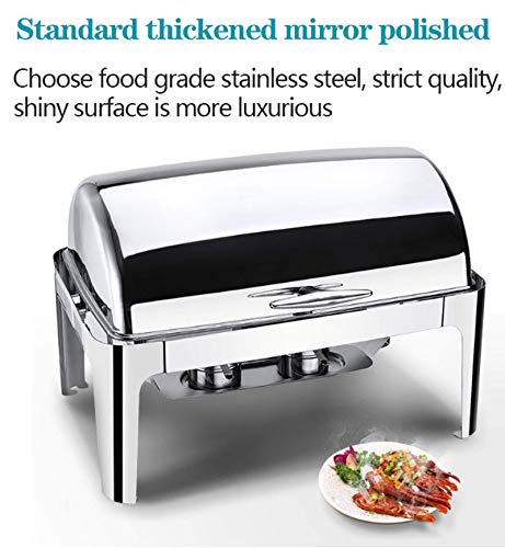 Chafing Dish Electric Food Warmer Chafer Chafing Dish Commercial Rectangular Buffet Servers and Warmers - Keep Food Being Fresh and Delicious - 9L (A)