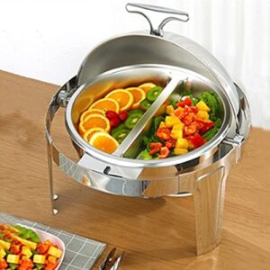chafing dishes and food warmers set 6l electric food warmers buffet server for parties stainless steel chafing dish catering restaurant kitchen utensils (1/2 size pan)