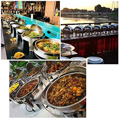 Chafing Dishes and Food Warmers Set 6L Electric Food Warmers Buffet Server for Parties Stainless Steel Chafing Dish Catering Restaurant Kitchen Utensils (1/2 Size PAN)