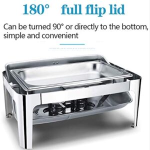 Chafing Dish Electric Food Warmer Chafer Chafing Dish Commercial Rectangular Buffet Servers and Warmers - Keep Food Being Fresh and Delicious - 9L (C)