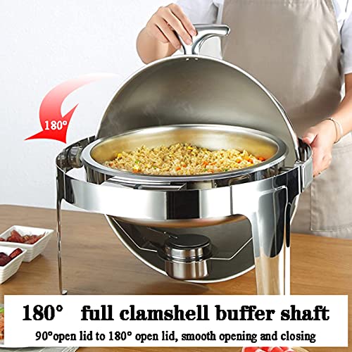 6L Stainless Steel Chafing Dishes 400W Electric Food Warmers Buffet Server for Parties Commercial/Home Chafing Dishes for Catering Hotels Restaurant (1/2 Size PAN)