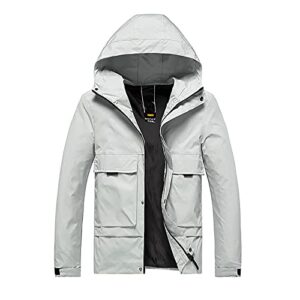 men's hooded ski jacket winter warm mountain parka coat waterproof rain jacket outdoor hiking windproof windbreaker