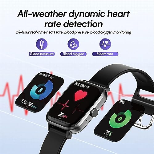 Smart Watch,1.69" Ultra Retina Screen Fitness Tracker,All Day Heart Rate and Blood Oxygen Monitoring,Over 110+Sport Modes with IP67 Waterproof,12Mm Ultra Thin Alloy Body for iOS Android,Gold