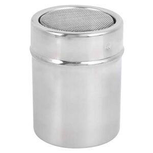 stainless steel salt and pepper shakers, spice shakers, glass spice jars seasoning shaker dispenser with rotatable lid, salt and pepper shakers for salt sugar spice pepper