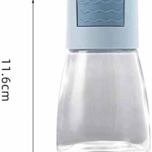 Salt and Pepper Shakers Precise Quantitative Push Type, Seasoning Bottle Dispenser Tank (Beige)