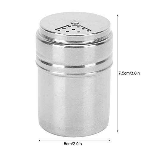 5Pcs Seasoning Bottle, Stainless Steel Spice Shaker with Rotating Cover, Spice Dispenser for Salt Powder Sugar Pepper Barbecue Tools