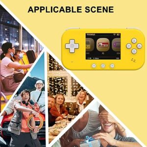 Retro Video Game Console Handheld Game Console Built-in 32G SD Card 5000+ Gaming and Multiple Emulators Support Open Source Linux System-Yellow