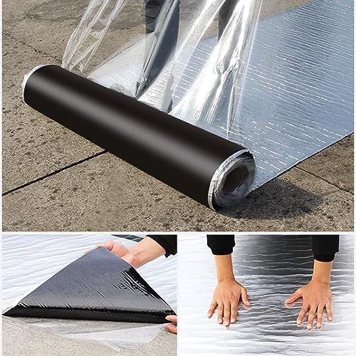 Waterproof Tape Aluminum Foil Tape Sealan Tape,Self-Adhesive Bituminous Sealing Tape for Repairing Roof Crack,Gutter and Hole,Window Sill Gap,Pipe,Outdoor Use,Customizable (0.4x1m)