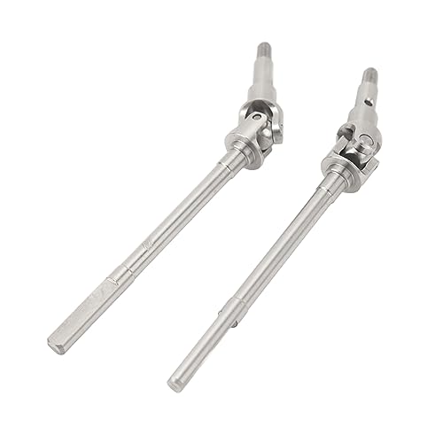 Alaaner 2PCS RC Car Front Axle Drive Shaft Set Stainless Steel RC Front CVD Drive Shaft Upgrades Parts for FMS 1/10 Remote Control Car Silver