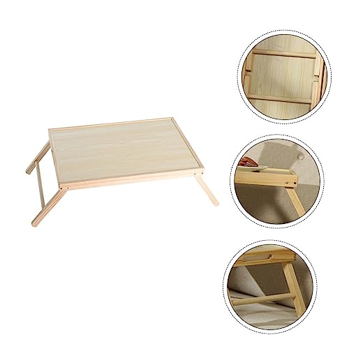 MAGICLULU 1pc Computer Desk Study Desk Foldable Breakfast Table Mini Size Breakfast Tray Serving Bed Tray Wooden Pallets Folding Trays Wooden Desk Study Table Laptop Table Home Writing Table