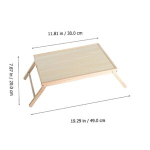 MAGICLULU 1pc Computer Desk Study Desk Foldable Breakfast Table Mini Size Breakfast Tray Serving Bed Tray Wooden Pallets Folding Trays Wooden Desk Study Table Laptop Table Home Writing Table