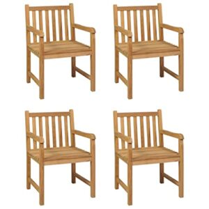 GuyAna 5 Piece Patio Dining Set Solid Teak Outdoor Dining Table Outdoor Patio Set Outdoor Dining Furniture Patio Dining Sets Wood 3059939