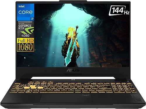 ASUS 2023 Newest TUF Gaming Laptop, 15.6" FHD 144Hz Display, Intel Core i7-12700H Processor, NVIDIA GeForce RTX 4060, 64GB RAM, 2TB SSD, Wi-Fi 6, Backlit Keyboard, Numeric Keypad, Windows 11 Home