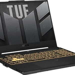 ASUS TUF Dash Gaming Laptop, 15.6" FHD 144Hz Display, Intel Core i7-12700H, NVIDIA GeForce RTX 4070 GPU, 16GB DDR4 RAM, 1TB NVMe SSD, Wi-Fi 6, Mecha Grey, Windows 11 Home