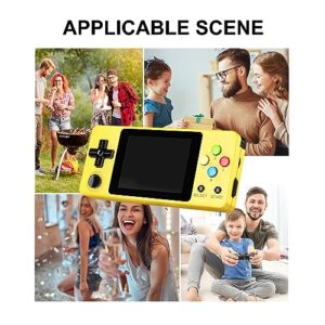 Wireless Retro Game Console Handheld Game Console 2.7 inch IPS Retro Games Consoles Classic Emulator Hand-held Gaming Console Linux Video Games System-Yellow