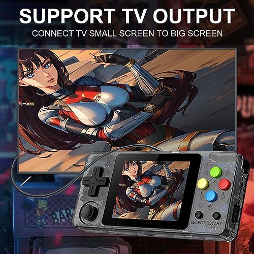 Wireless Retro Game Console Handheld Game Console 2.7 inch IPS Retro Games Consoles Classic Emulator Hand-held Gaming Console Linux Video Games System-Black Transparent