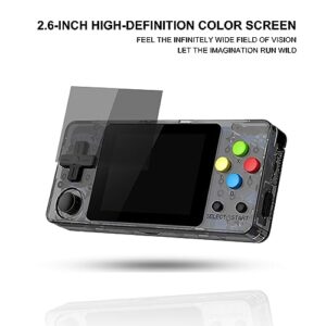 Wireless Retro Game Console Handheld Game Console 2.7 inch IPS Retro Games Consoles Classic Emulator Hand-held Gaming Console Linux Video Games System-Black Transparent