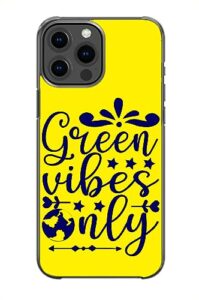 green vibes only positive keep green awareness inspirational motivational pattern art design anti-fall and shockproof gift iphone case (iphone 12 mini)